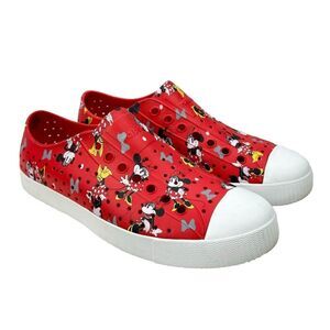 Disney X Native Minnie Mouse Sneakers M8/W10 Red Water Shoes Slip-On